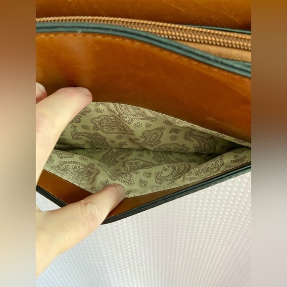 Women’s Simply Noelle Cognac faux leather crocodile pattern Crossbody Bag - Picture 10 of 16